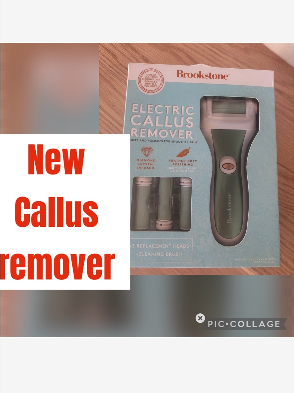 Brookstone Electric Callus Remover - Green and White